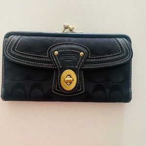 Black Vintage Style Coach Wallet